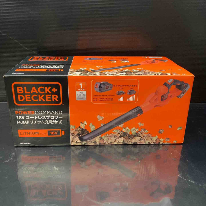 BLACK&DECKER/ブラックアンドデッカー 18V 4.0Ah 充電式 ブロワー GWC1840PC【川越店】