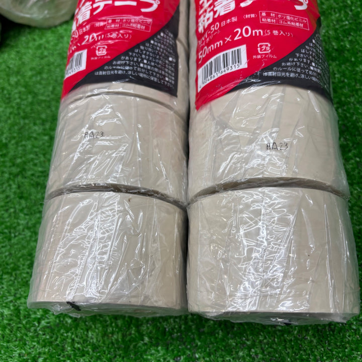 【未使用品】エアコン粘着テープ KNT-50 アイボリー 50巻 10個【電材館越谷店】