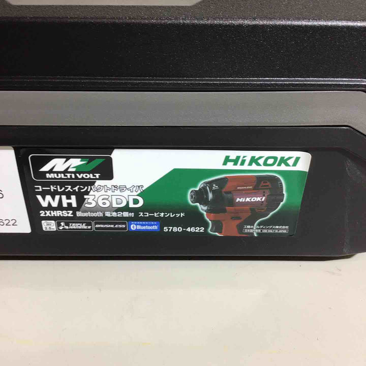 ★ハイコーキ(HIKOKI ※旧:日立工機) コードレスインパクトドライバ スコーピオンレッド WH36DD(2XHRSZ)【戸田店】