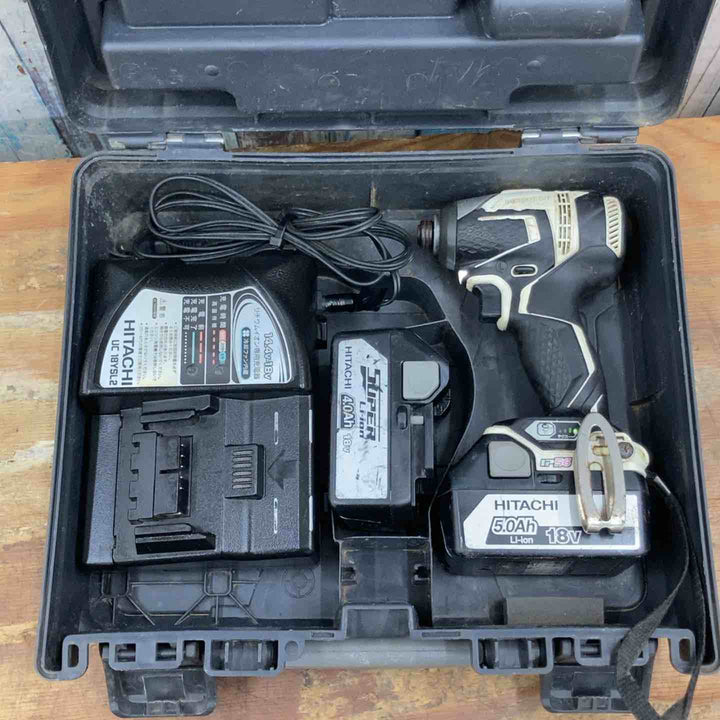 【中古品】★ハイコーキ(HIKOKI ※旧:日立工機) コードレスインパクトドライバー WH18DDL(2LLCK)(S) 18V バッテリー2個付き【柏店】