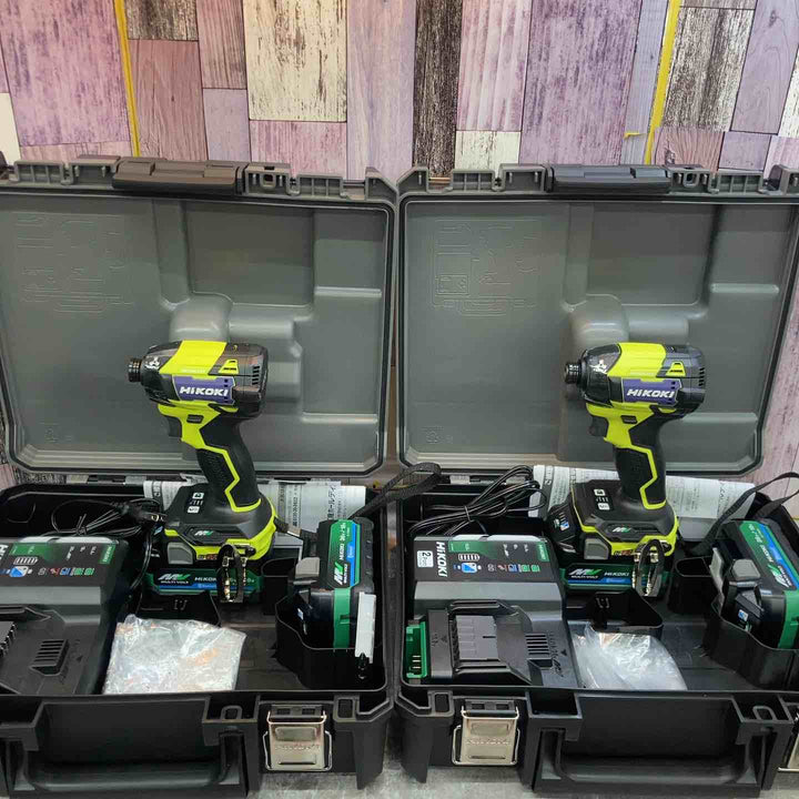 【未使用品】2台セット Hikoki スパイダーイエロー WH36DD(2XHYSZ) 36V コードレスインパクトドライバ【八潮店】