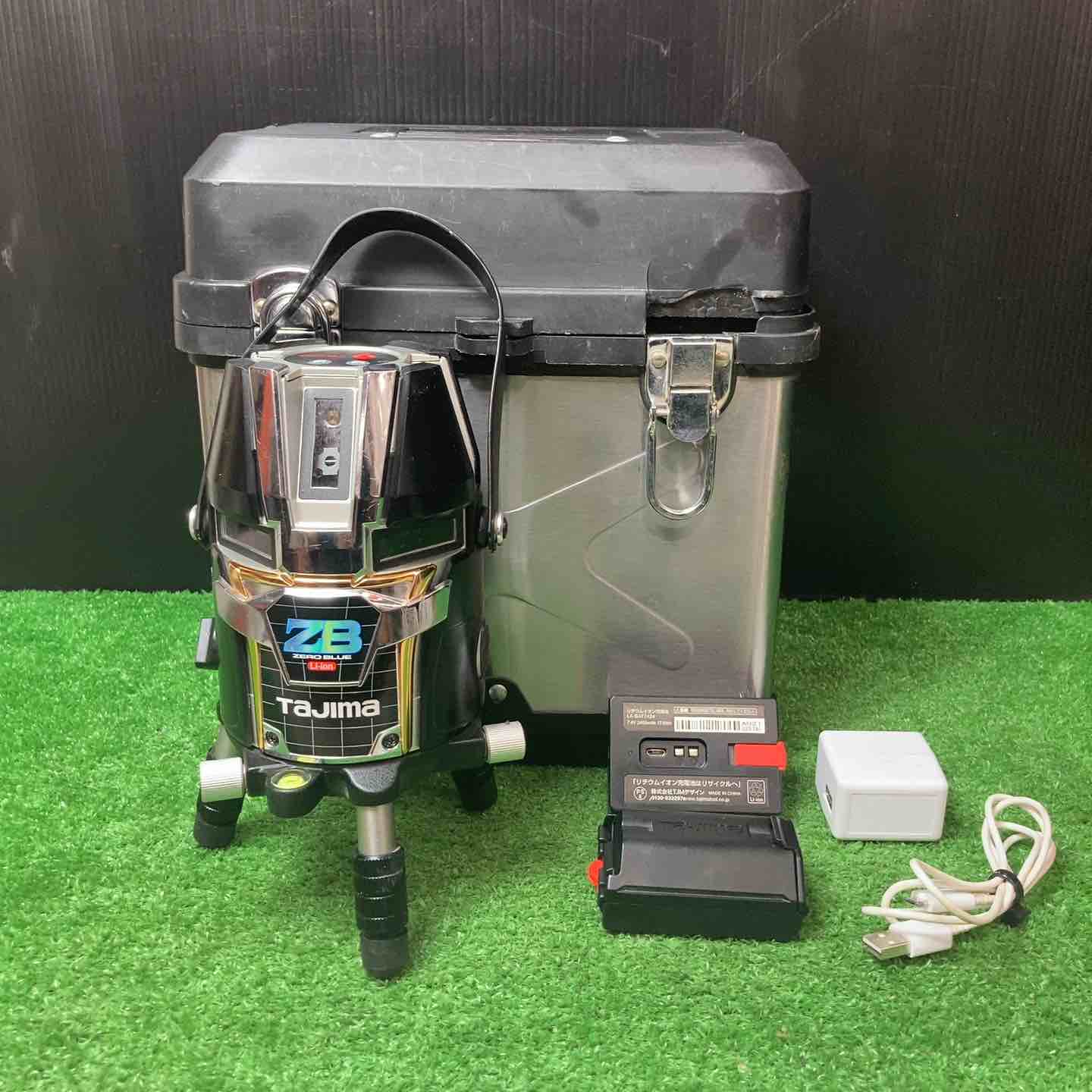 【中古品】★タジマ(Tajima) グリーンレーザー墨出し器 ZEROBL-KJC ZB ZERO BLUE-KJC ※受光器無し※ 備考欄参照【岩槻店】 中古品】☆タジマ(Tajima) グリーンレーザー墨出し器 ZEROBL-KJC ZB
