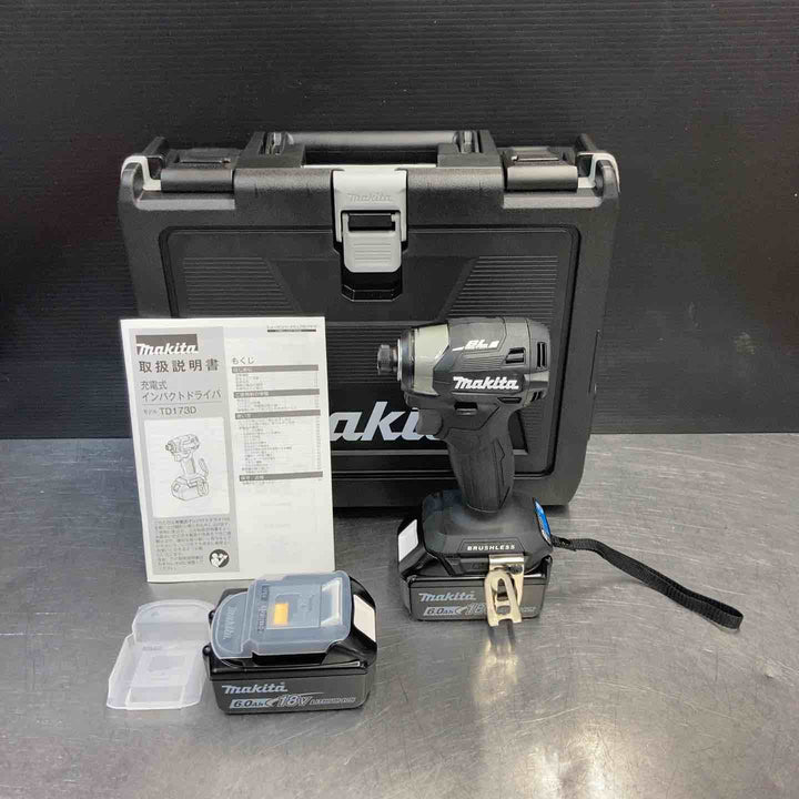 【未使用品(店頭展示品)】 マキタ(makita) 18V コードレスインパクトドライバー TD173DXB 黒色 充電器なしフルセット 【東大和店】