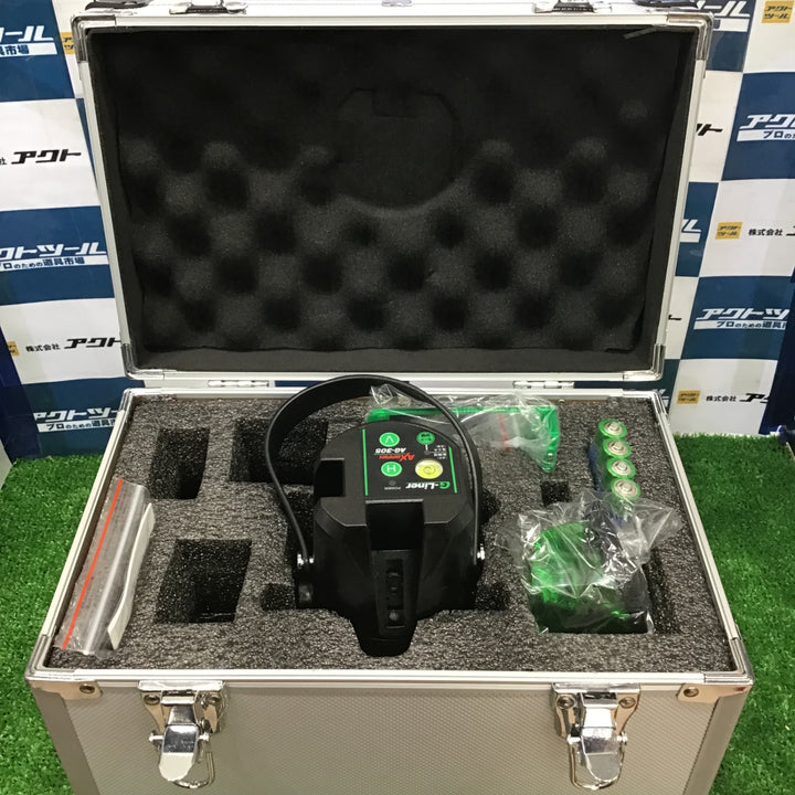 アックスブレーン 受光器対応 高輝度グリーンレーザー墨出し器(屋内・屋外兼用) AG-305【草加店】