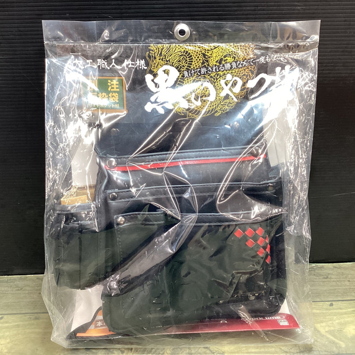 【未使用品】〇仮枠袋墨壺差付 黒 コヅチ 腰袋サック2 革釘袋2 SH-614【東大和店】