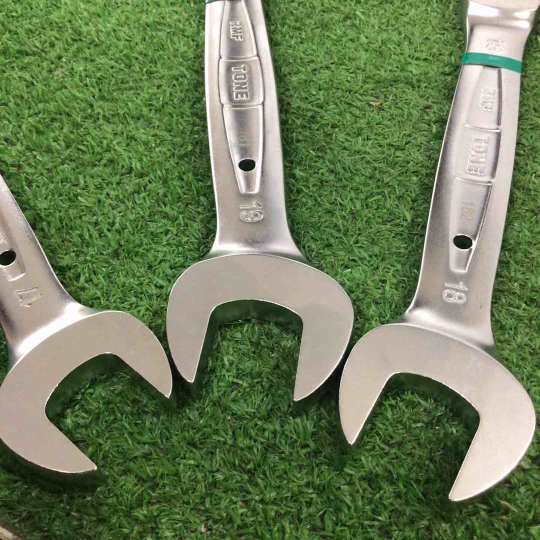中古美品 ■TONE 首振ラチェットめがねレンチセット 10pcs〔品番:RMF100〕