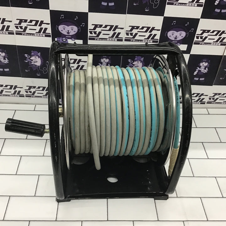 【中古品】マッハ 高圧用エアホースドラム ホース長30m 内径6mm WP3.0MPa【所沢店】