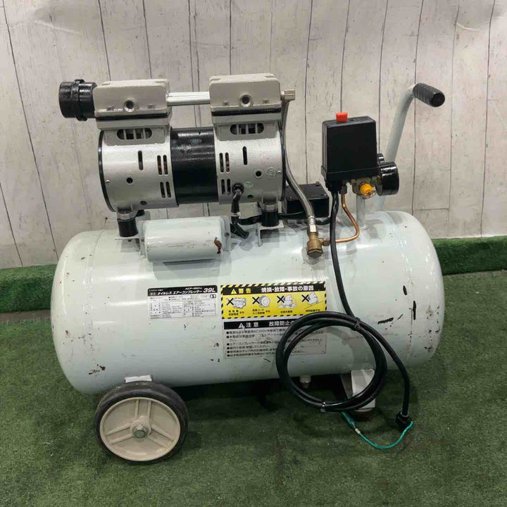 【店頭受取り限定】高儀 EARTH MAN エアーコンプレッサー 静音オイルレス 39L ACP-160SL 動作確認済【川口店】