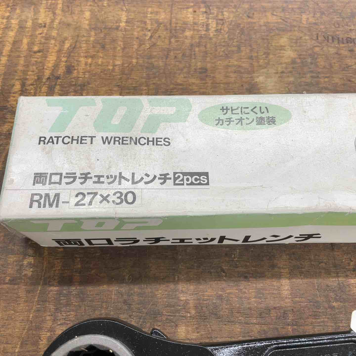 トップ(TOP) 両口ラチェットレンチ シノ付 RM-27×30【八潮店】