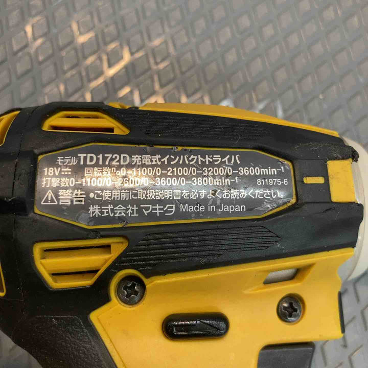 【中古品】マキタ(makita) コードレスインパクトドライバー TD172DGXFY【所沢店】
