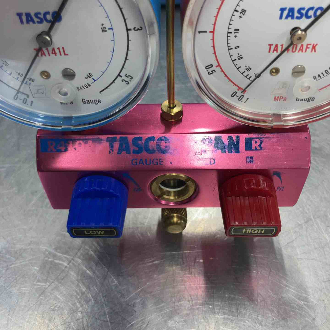 【中古品】 イチネンタスコ(TASCO) ゲージマニホールド TA141L/TA140AFK R410A用 エアコン 真空ポンプ 【東大和店】