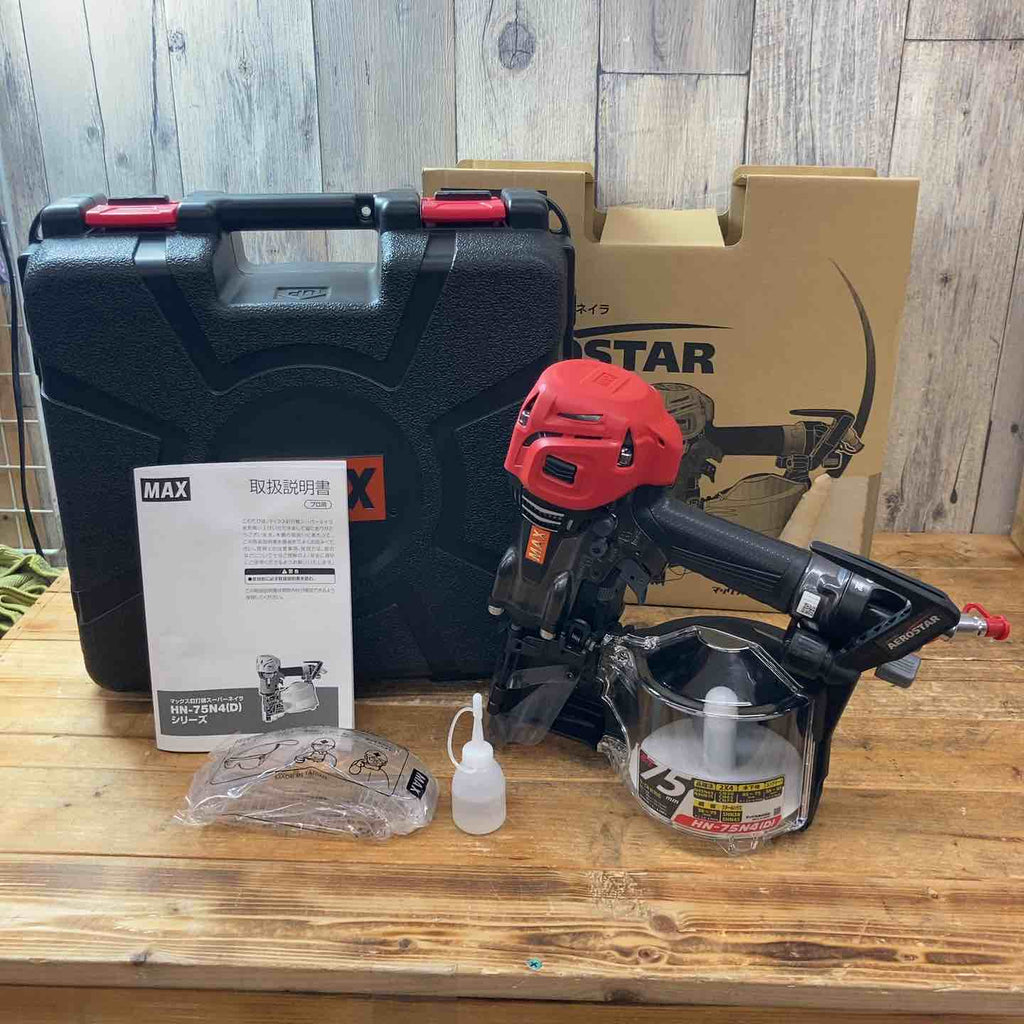 未使用店頭展示品】 マックス(MAX) 高圧エア釘打ち機 HN-75N4(D)-G 
