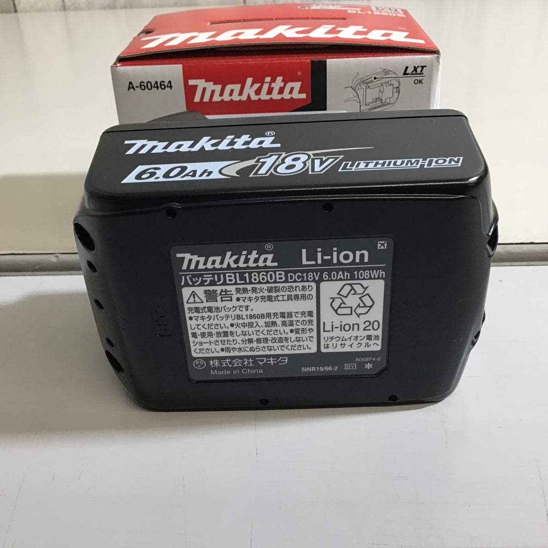 【未使用品】★マキタ makita リチウムイオンバッテリー 18V 6.0Ah BL1860B 【戸田店】