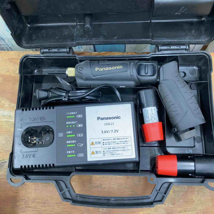 【中古品】パナソニック スティックインパクトドライバ EZ7521LA2ST3 ブラック＆ゴールド 7.2V フルセット【柏店】