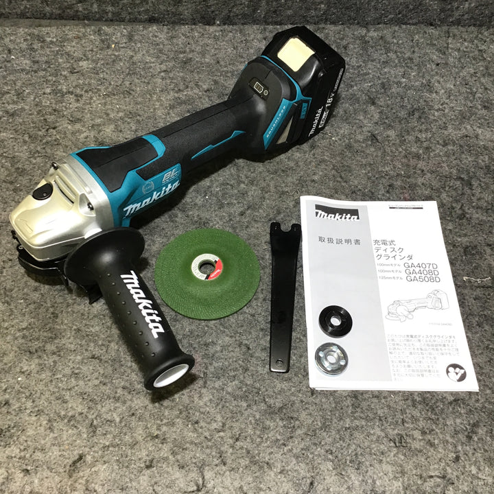 【中古・バッテリ付き】 マキタ makita 18V 100mmコードレスディスクグラインダ GA408DZ 【桶川店】