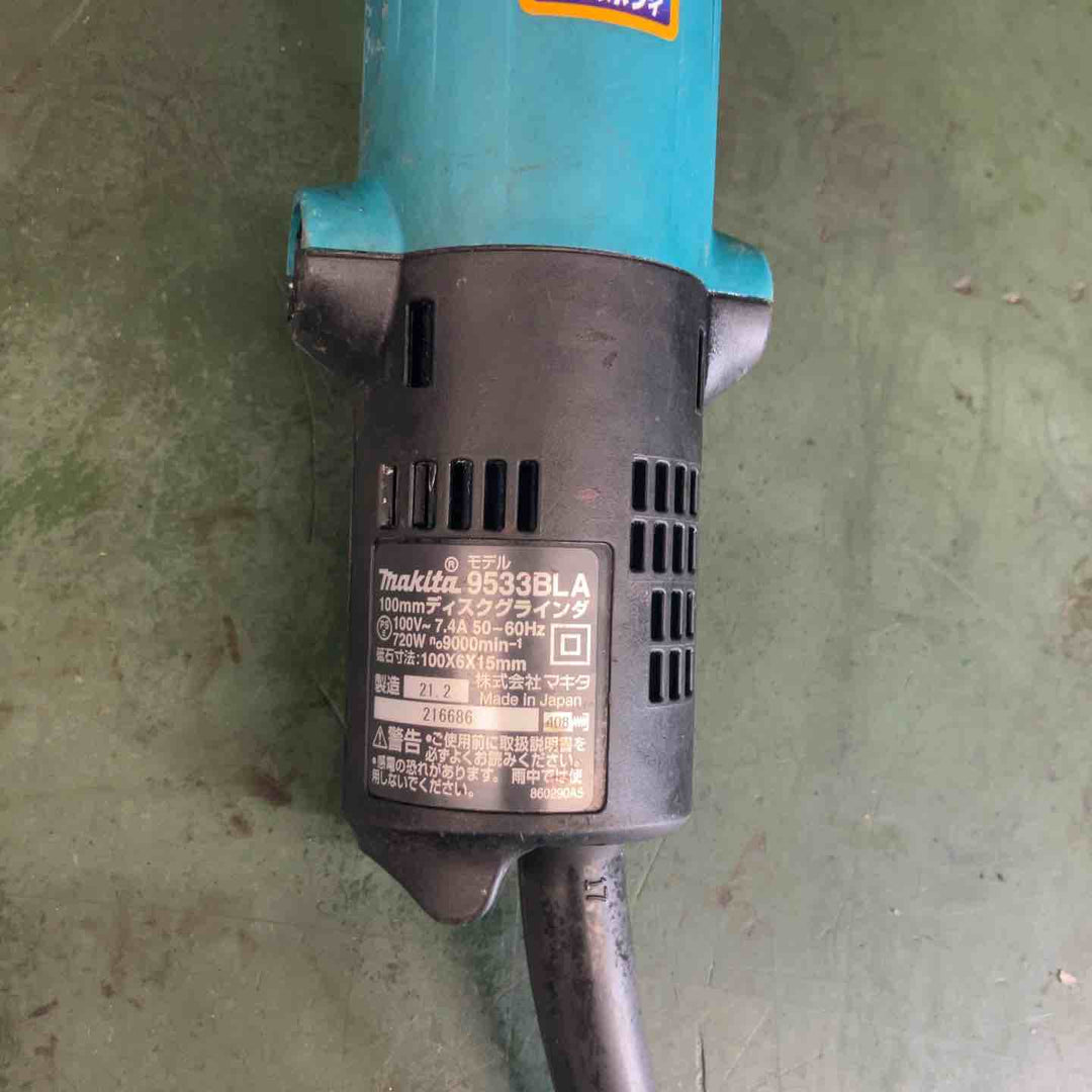 ☆マキタ(makita)100mmディスクグラインダ 低速高トルク ブレーキ付 9533BLA【戸田店】