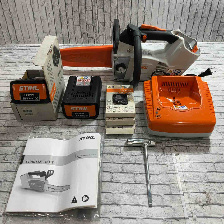 スチール MSA 161 T バッテリーチェンソーバッテリ―2個　充電器付き【川口店】