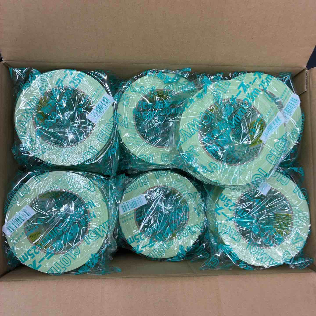 【2箱セット(計60巻)】KAMOI 養生用布粘着テープ No.6800 ミドリ 50mm×25m 30巻入【藤沢店】