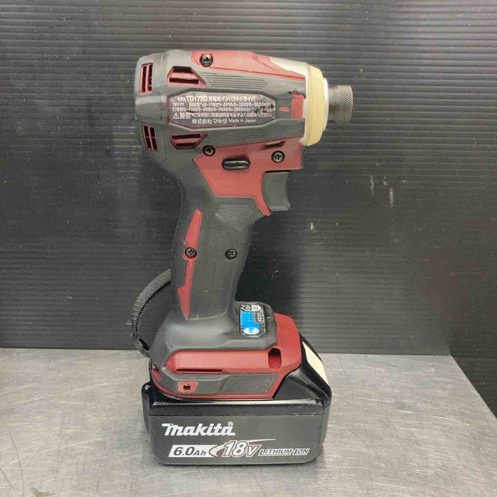 【中古品】 マキタ(makita) 18V コードレスインパクトドライバー TD172DGXAR レッド/赤 フルセット品 【東大和店】