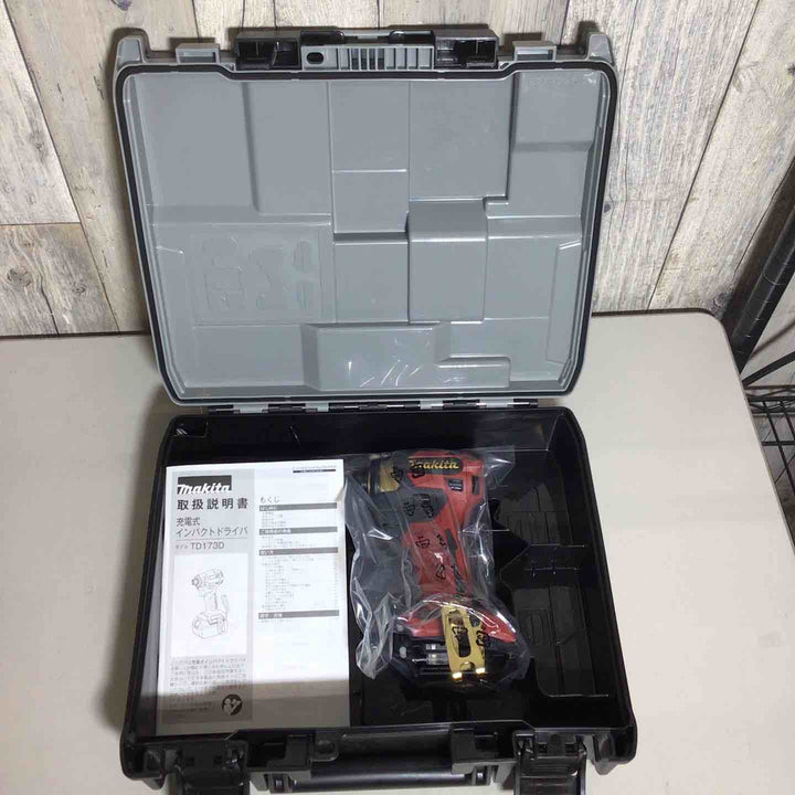 【未使用品】 マキタ makita コードレス インパクトドライバー TD173 LXT20周年記念限定カラー プレミアムレッド インパクト＋ケース 20周年 【戸田店】