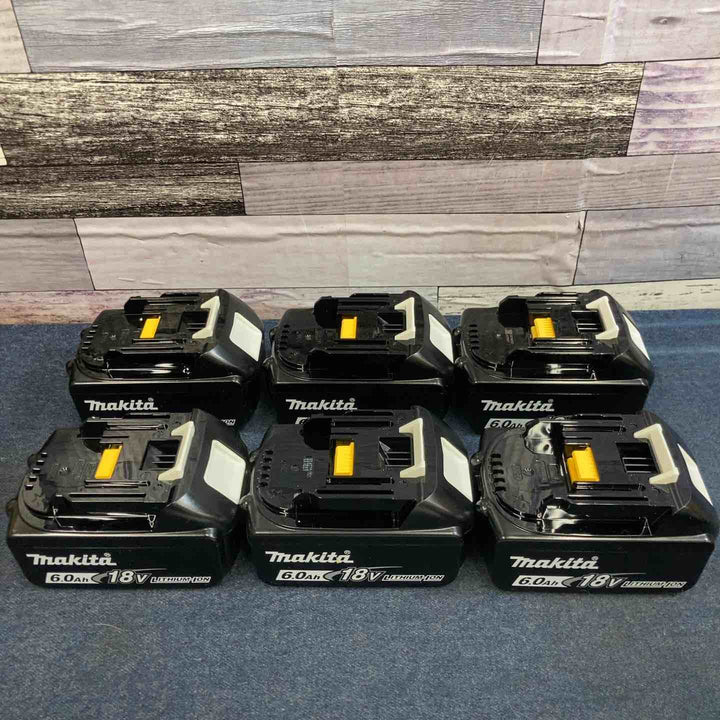 【未使用品】6個セット マキタ makita リチウムイオンバッテリー 18V 6.0Ah BL1860B【八潮店】