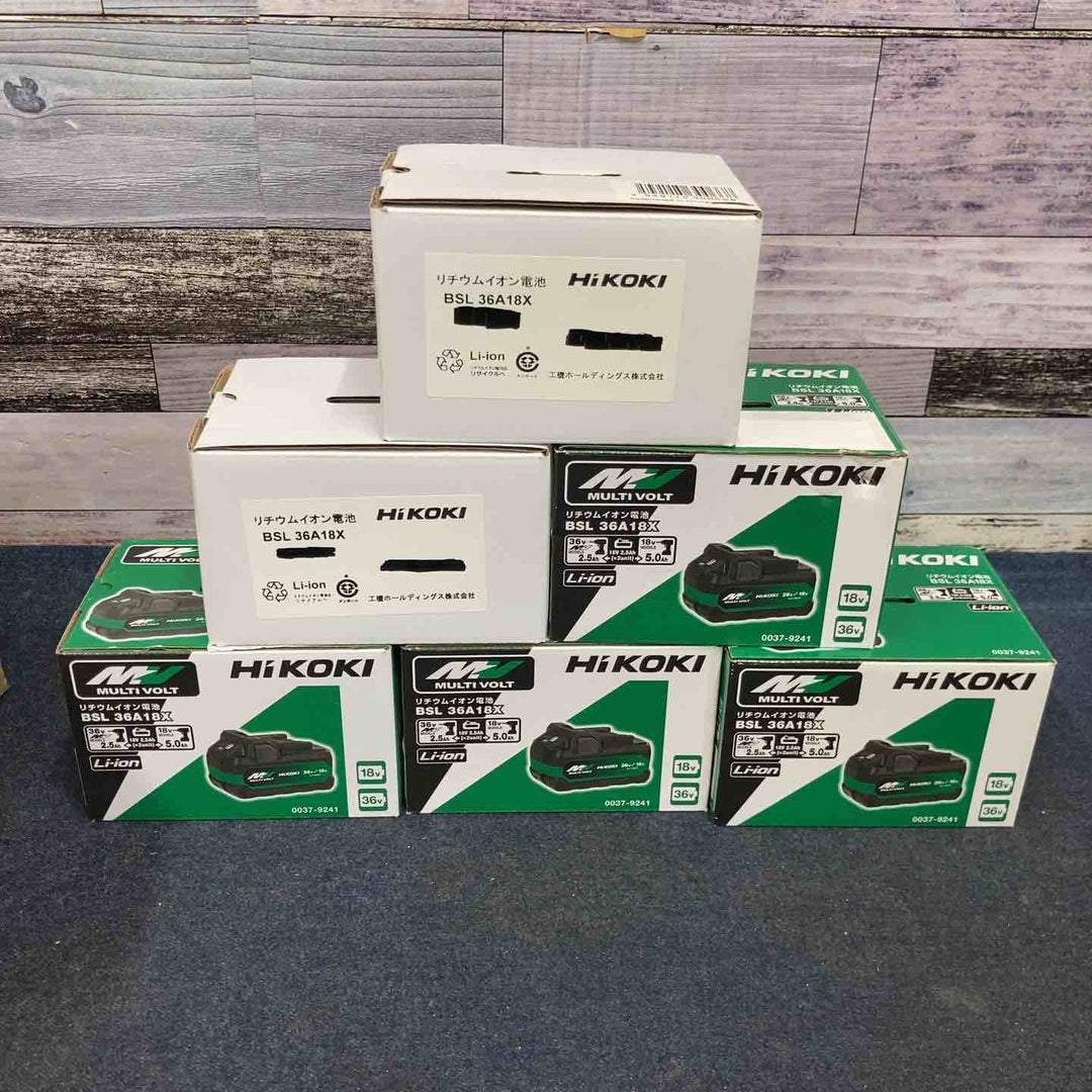 ハイコーキ(HIKOKI ※旧:日立工機) リチウムイオンバッテリー 36V/2.5Ah BSL36A18X 6個セット【八潮店】