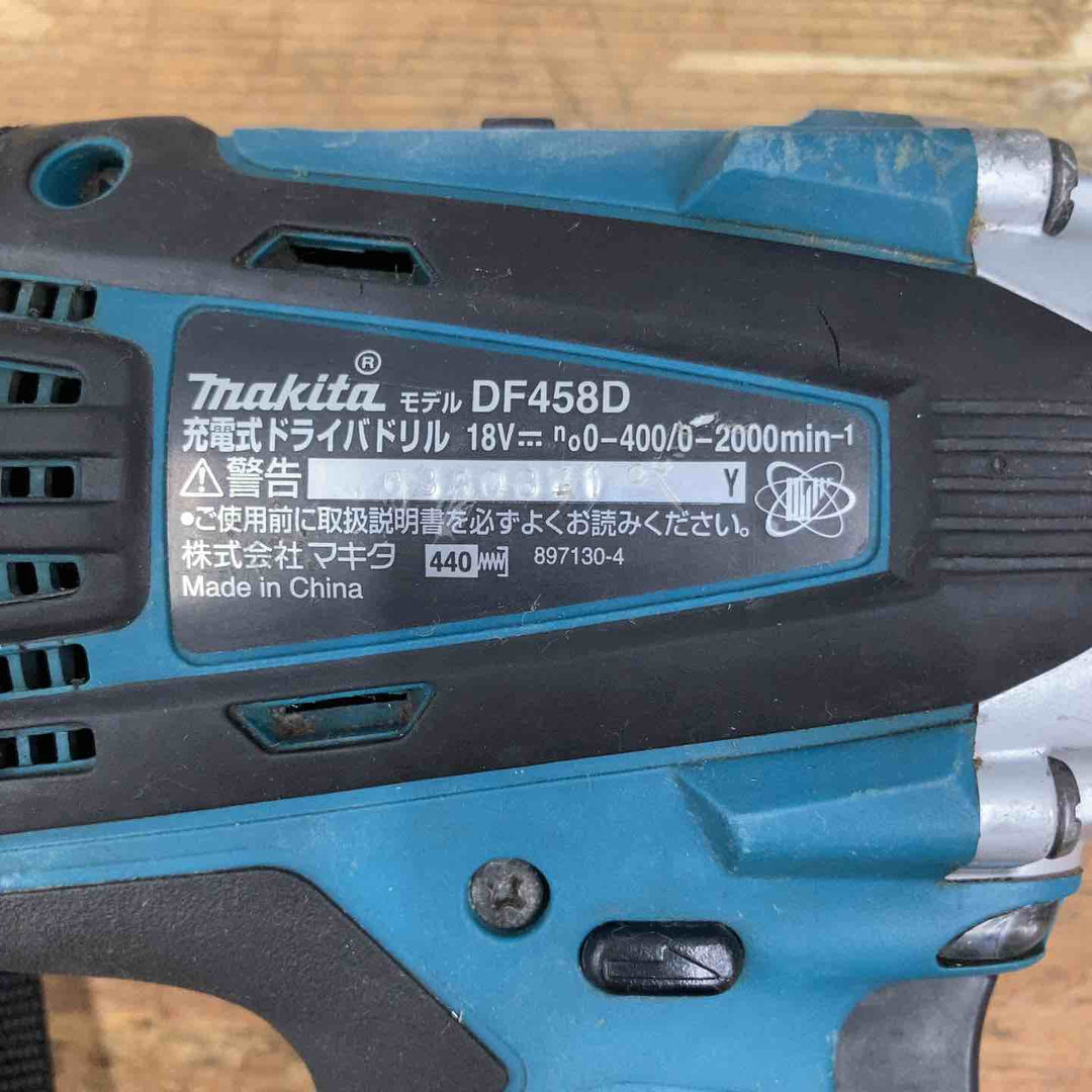 ☆マキタ(makita)18V コードレスドリルドライバー DF458DZ 本体のみ ハンドル欠品【柏店】