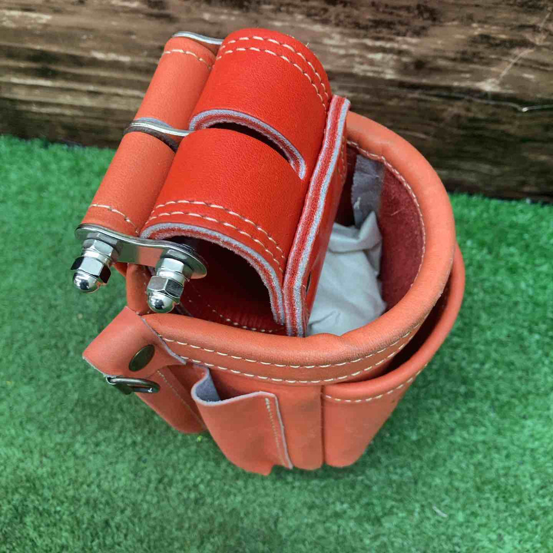 特価　ニックス チェーン式最高級硬式グローブ革小物腰袋(レッド) KGR-201VADX【川越店】
