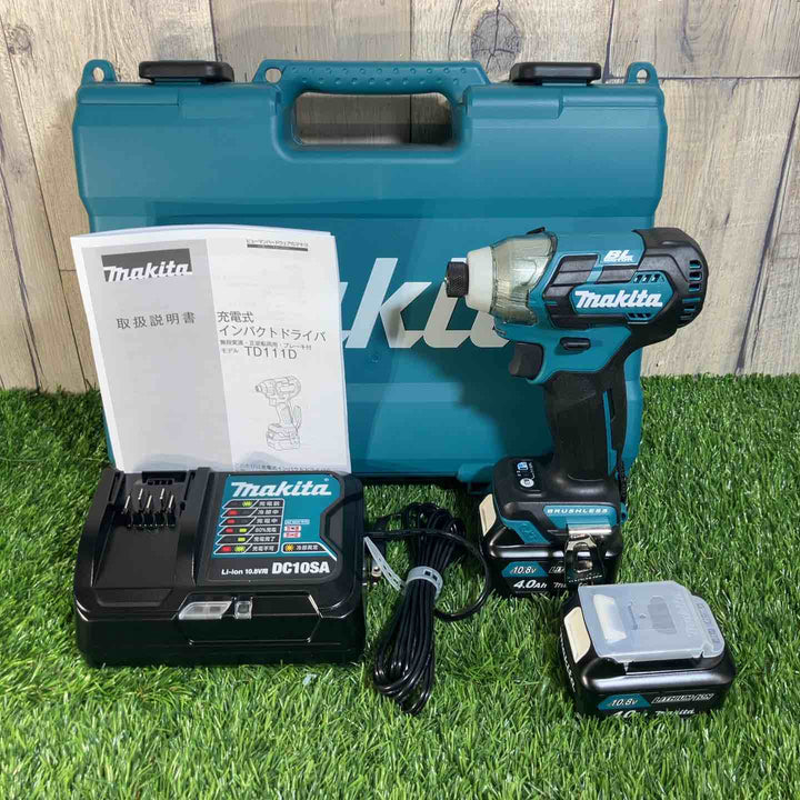 ★マキタ(makita) 10.8V コードレスインパクトドライバー TD111DSMX 純正バッテリー2個付【戸田店】