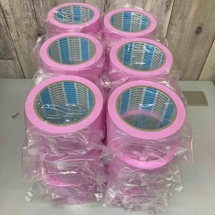 ▼日東電工(Nitto)床養生テープ さくら色 No.397 30巻 1箱 50mm×25ｍ 長期保管品⑤【戸田店】