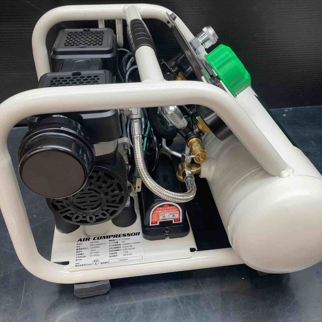 ◇SK11(エスケー11) オイルレス エアーコンプレッサー SW-045 タンク容量 4L 低騒音モデル SW-L04SPF-01【川越店】