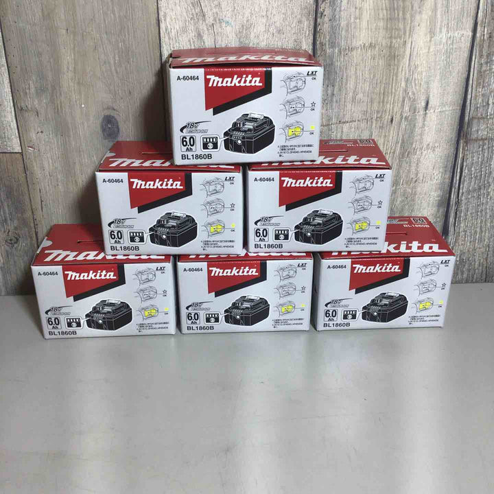 【未使用品】 純正 マキタ makita リチウムイオンバッテリー 18V/6.0Ah BL1860B 6個 バッテリー 純正品 18V 【戸田店】