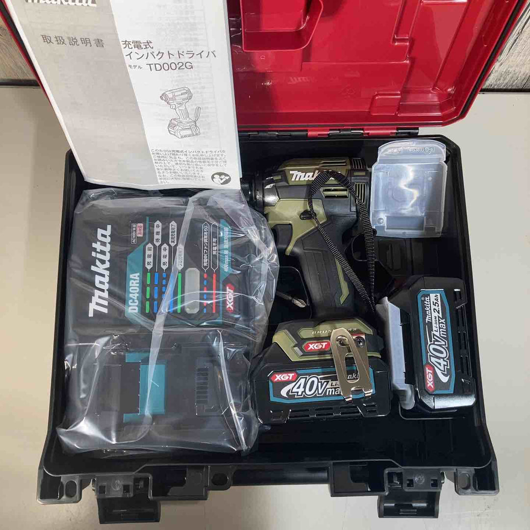 ★マキタ(makita) 40Vmaxコードレスインパクトドライバー TD002GRDXO バッテリー2個付属 純正品【戸田店】