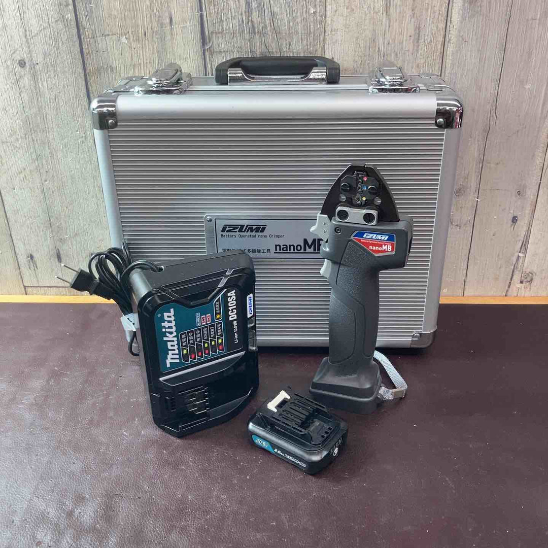 【中古美品】 泉精器(IZUMI) コードレス圧着機 nanoMB バッテリー・充電器・ケース付【東大和店】