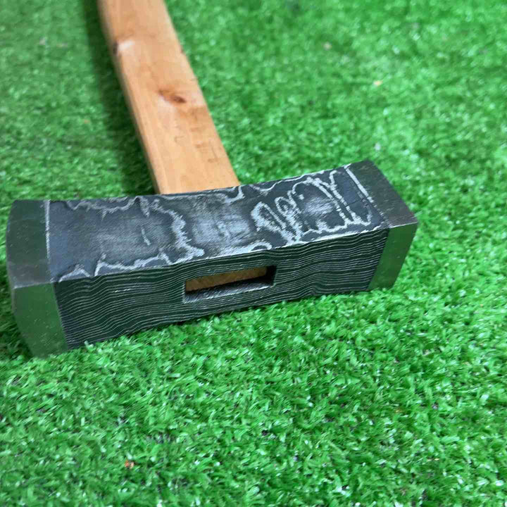 【未使用品】 道心斎正行 木目 黒 玄翁(角) 正行作柄付 120匁 【藤沢店】