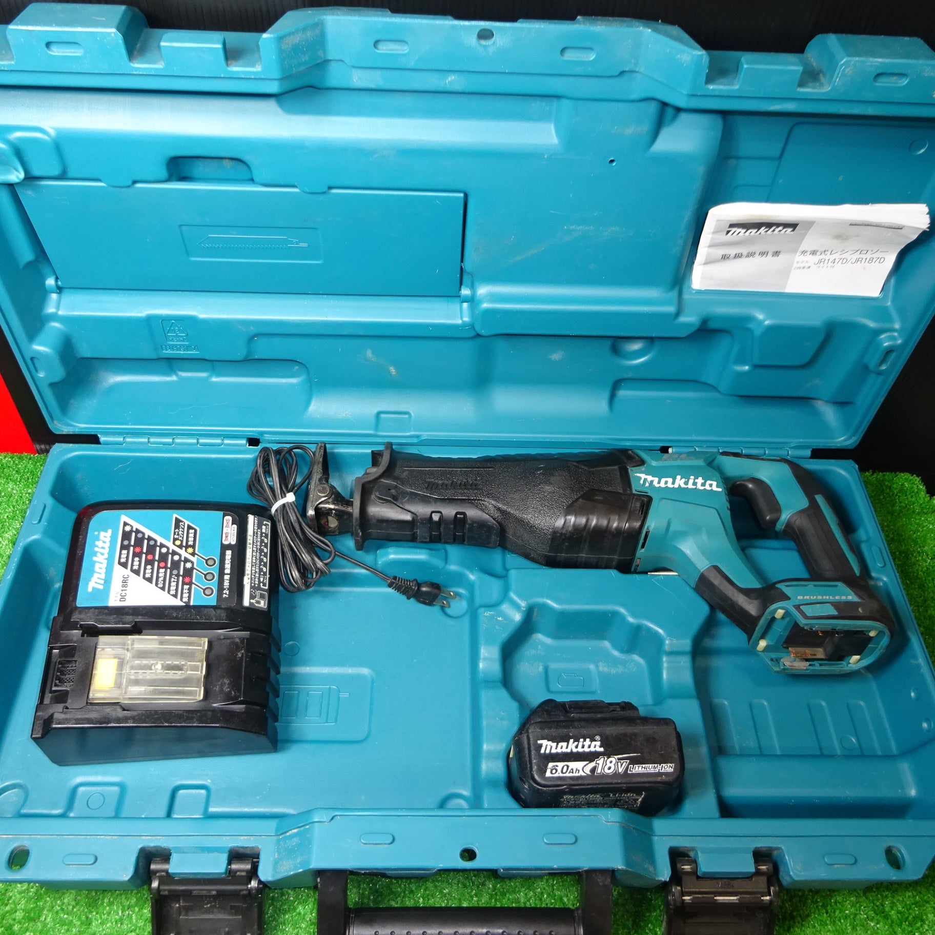 ★マキタ(makita) コードレスレシプロソー JR187DZK 18V6.0Ahバッテリー1個 充電器付【岩槻店】 ☆マキタ(makita) コードレスレシプロソー JR187DZK バッテリー＆充電
