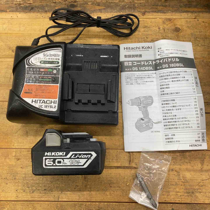 ★ハイコーキ(HIKOKI ※旧:日立工機) コードレスドリルドライバー DS18DBSL(2LYPK)【所沢店】