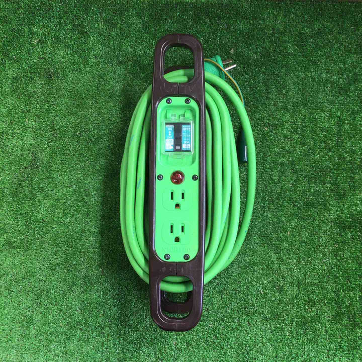 【2個セット】日動 ハンドリール 10M アース付 緑 HR-EB102【町田店】