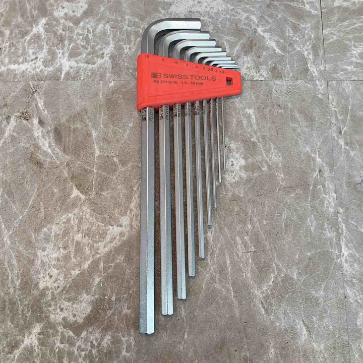 PB SWISS TOOLS(スイスツールズ) ホルダー付六角レンチセット ロング 9本組 (211.H-10) 1.5mm～10mm【八潮店】