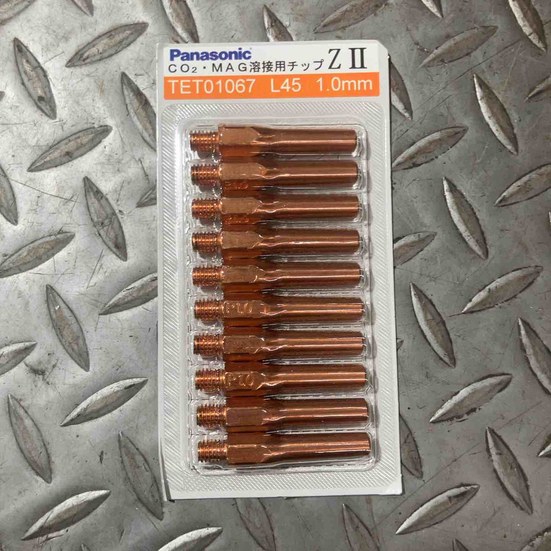 Panasonic パナソニック CO2・MAG溶接用チップ L45 1.0mm TET01067 ZⅡ 100個入り【草加店】