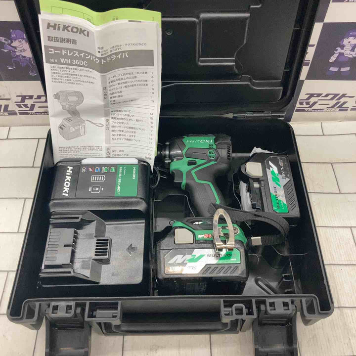 ★ハイコーキ(HIKOKI ※旧:日立工機) コードレスインパクトドライバー WH36DC(2XP)【所沢店】