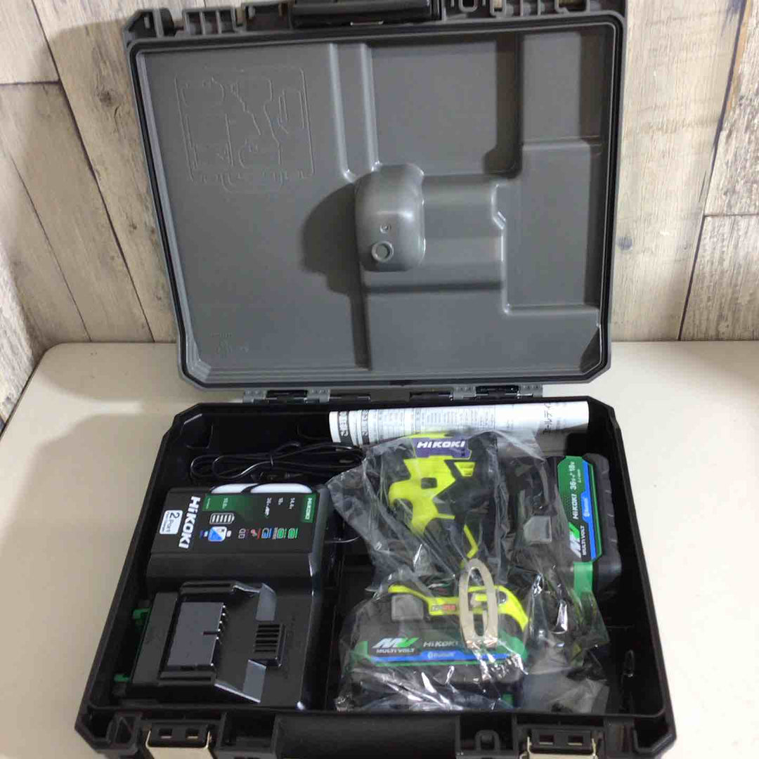 【未使用品】★純正バッテリー2個&充電器付き フルセット★ハイコーキ(HIKOKI ※旧:日立工機) コードレスインパクトドライバ スパイダーイエロー WH36DD(2XHYSZ) 黄色【戸田店】