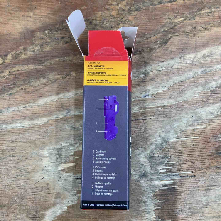 ▼MACTOOLS 4PCスプレー缶ホルダー 紫 FMCH-4PK-PUR【柏店】