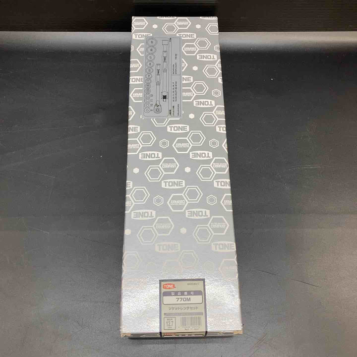 【未使用品】トネ(TONE) ソケットレンチセット 差込角12.7mm(1/2") 770M 内容16点 シルバー【川越店】