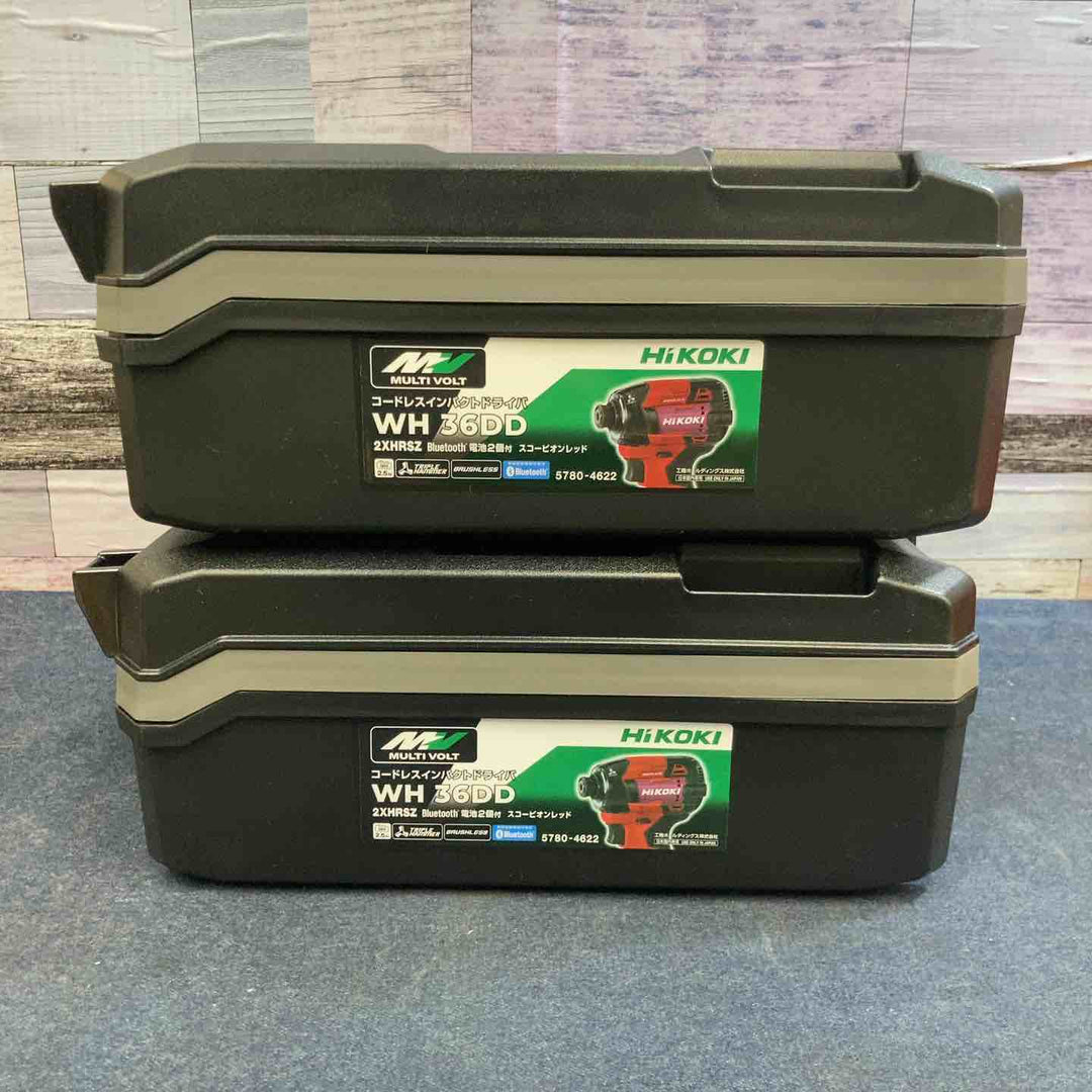【未使用品】2台セット Hikoki 36V コードレスインパクトドライバ WH36DD(2XHRSZ) スコーピオンレッド【八潮店】
