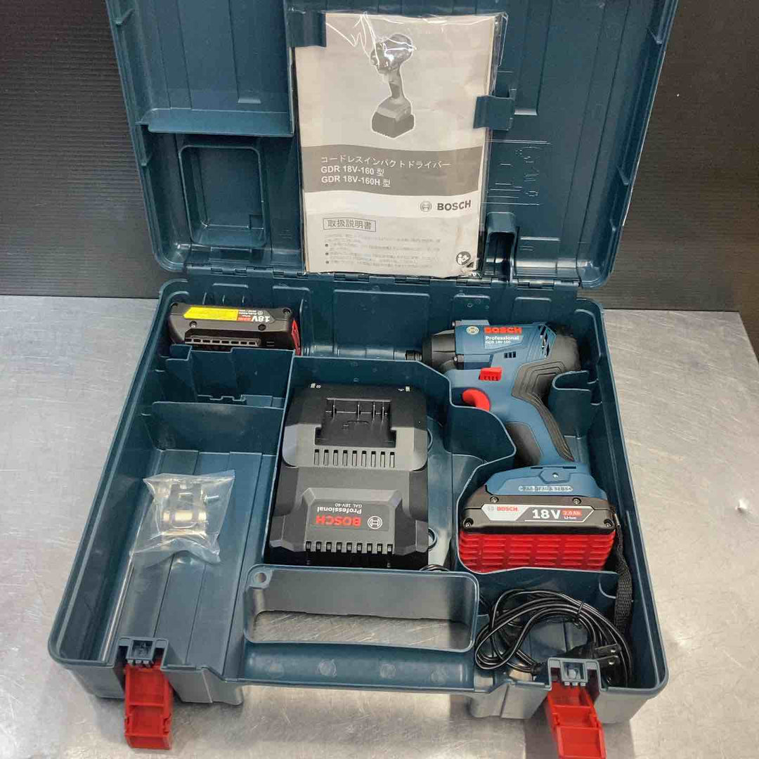 【中古美品】 ボッシュ(BOSCH) 18Vバッテリー インパクトドライバー GDR18V-160 フルセット 【東大和店】