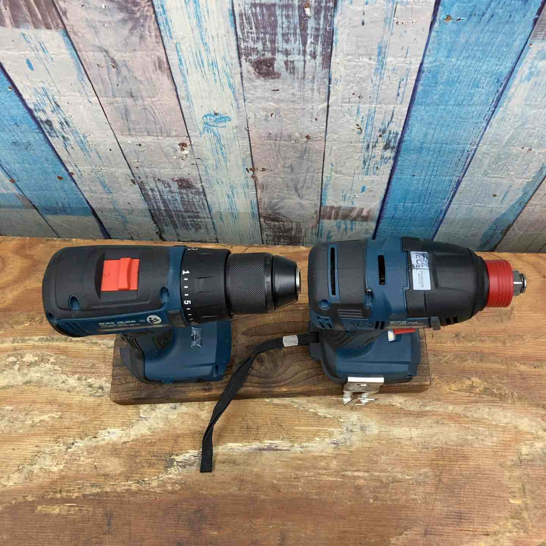 ◇ボッシュ(BOSCH) コードレスインパクトドライバーインパクトレンチ兼用(GDX18V-200H)+コードレスドライバードリル(GSR18V-55) コンボキット GDX18V200GSRN 青【柏店】