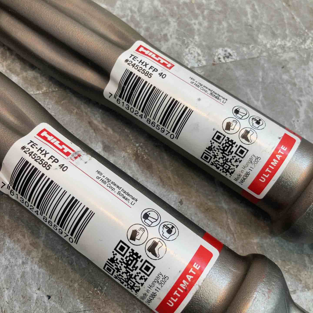 【未使用品】2本セット HILTI ヒルティ フラットポイントチゼル TE-HX FP 40【八潮店】
