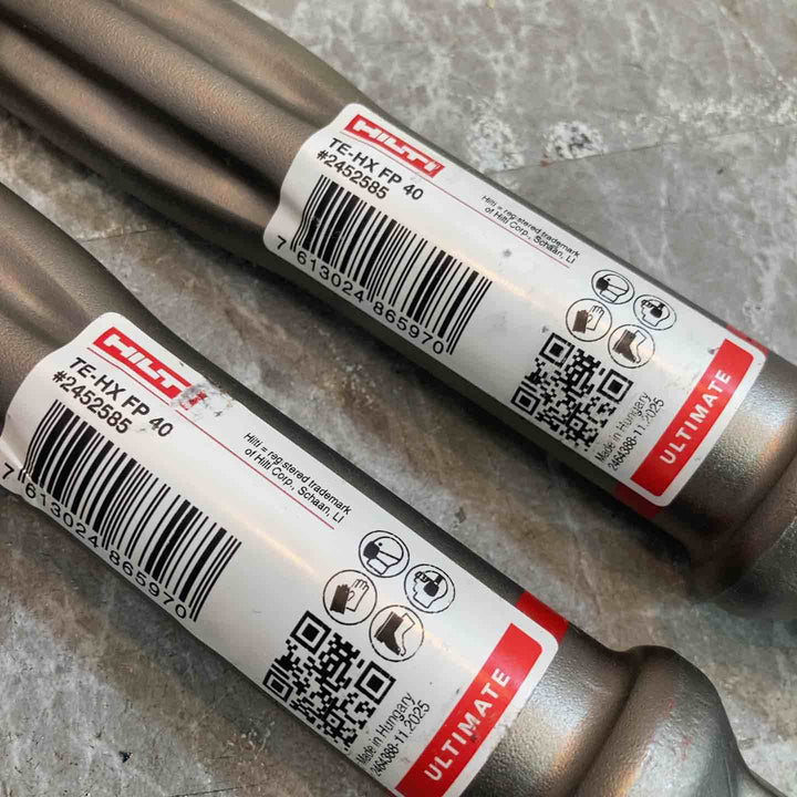 【未使用品】2本セット HILTI ヒルティ フラットポイントチゼル TE-HX FP 40【八潮店】
