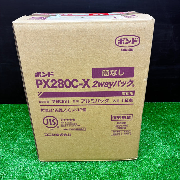 【未使用】コニシ 木質床材接着剤2wayパック 1個(760mL×12個) PX280C-X【電材館越谷店】